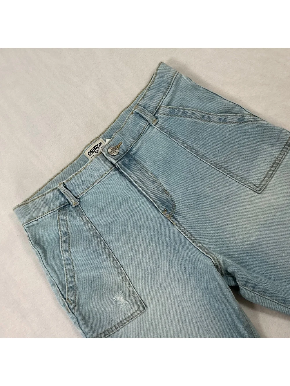 OshKosh B'gosh Girls Size 14A Light Wash Flare Jeans Bell-Bottom Y2K Style